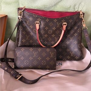 Louis Vuitton Monogram Shoulder Bag and Wallet Set